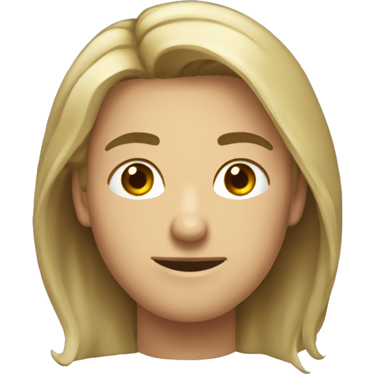 блондинка с ровным пробором  emoji