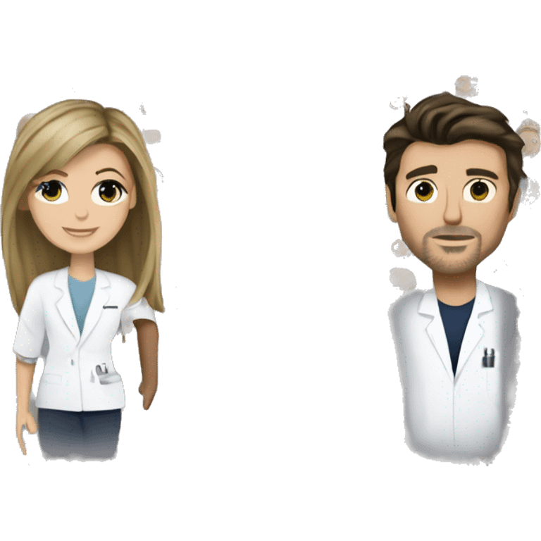 Meredith Grey and Derek Shepherd from Greys Anatomy  emoji