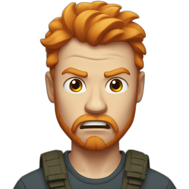 Angry ginger emoji