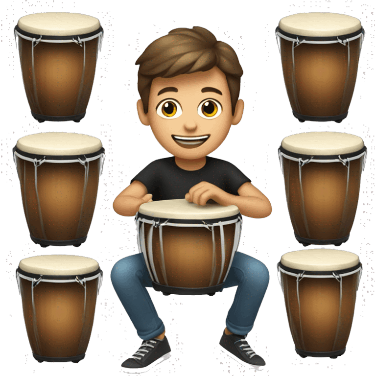 Boy playing bongos emoji