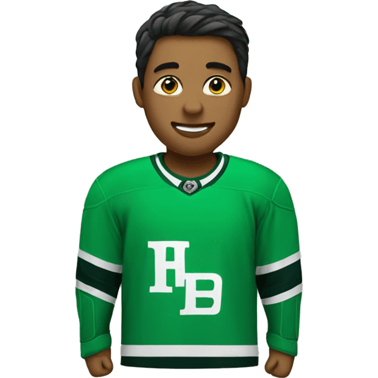 Green hockey jersey  emoji