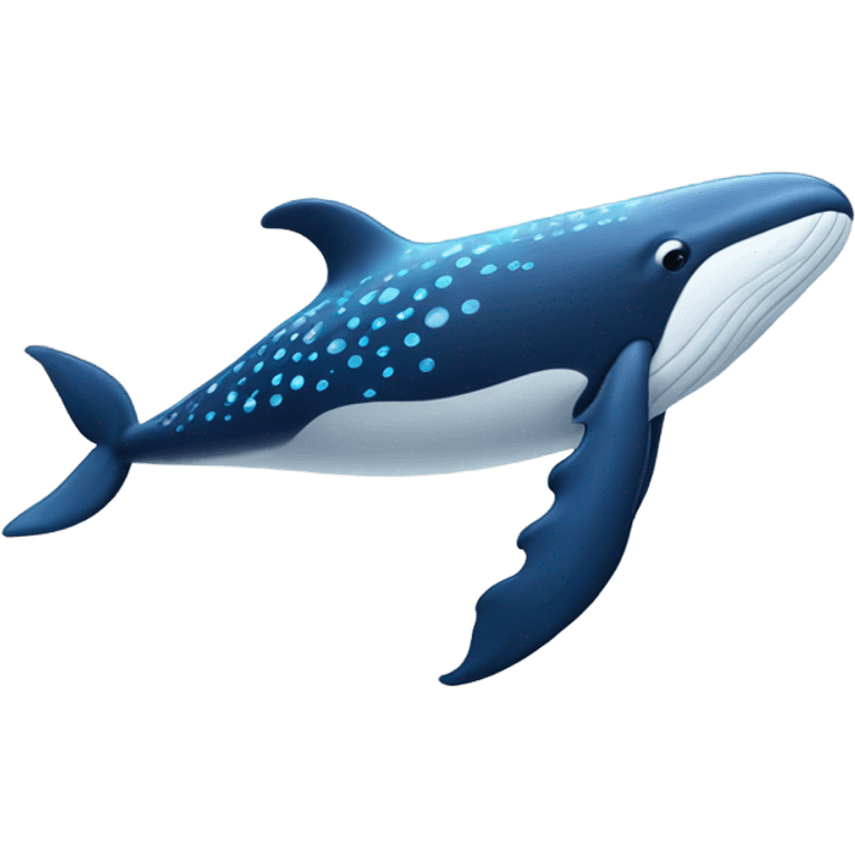 Whale with a polar dot tail emoji