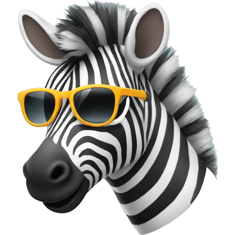 zebra with sunglasses emoji