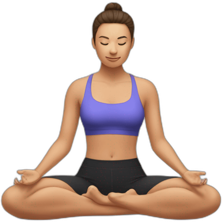 Youtubeur TK78, en train de faire du yoga emoji