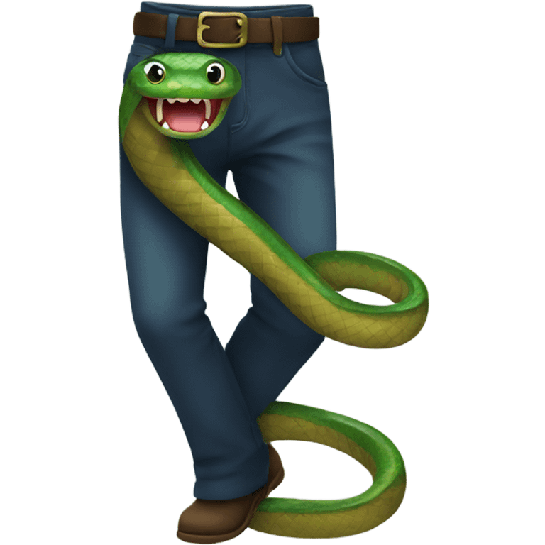 Snake in a pants emoji