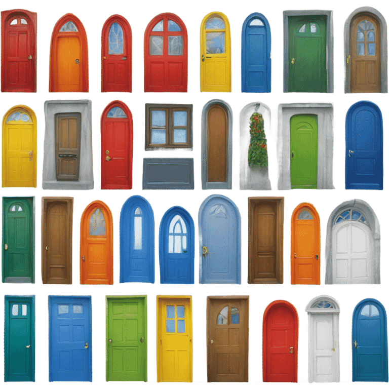 Colourful doors emoji