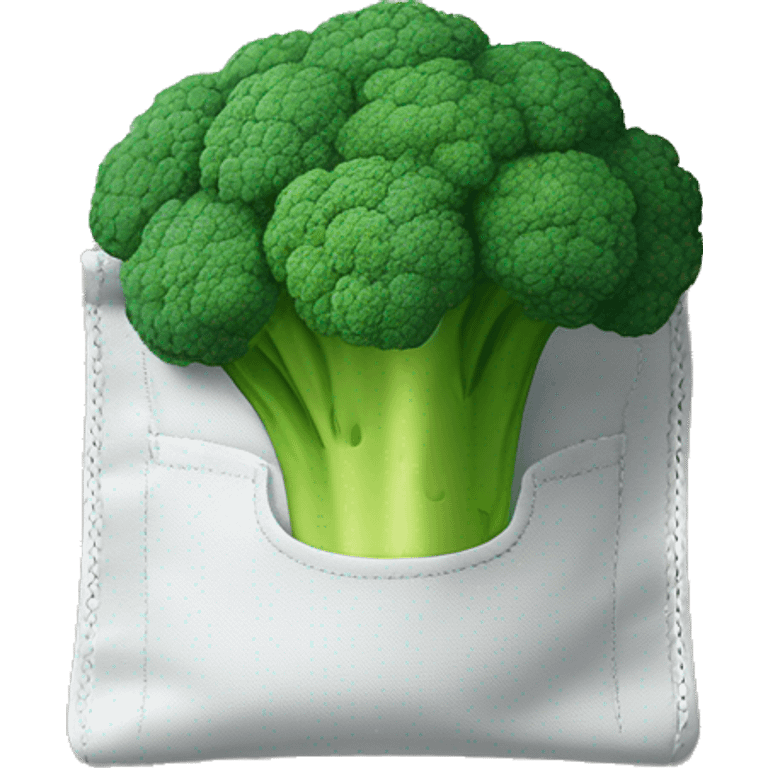 Pocket sized broccoli bag emoji