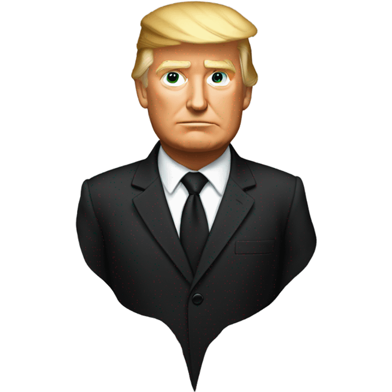 Donald trump in black suit  emoji