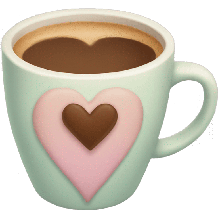 Pastel-coffee-color-heart emoji