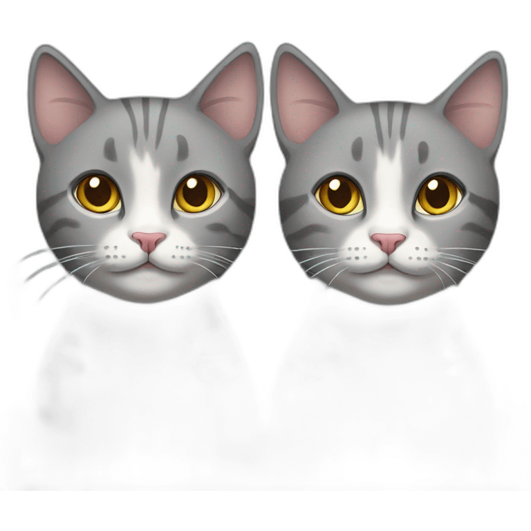 mixed couple grey cat emoji