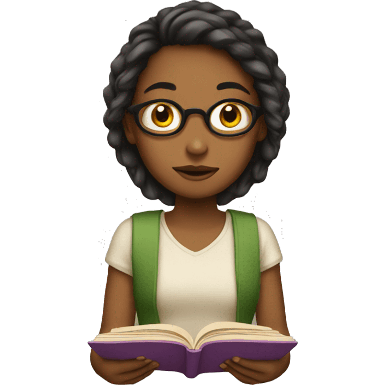 girl reading  emoji