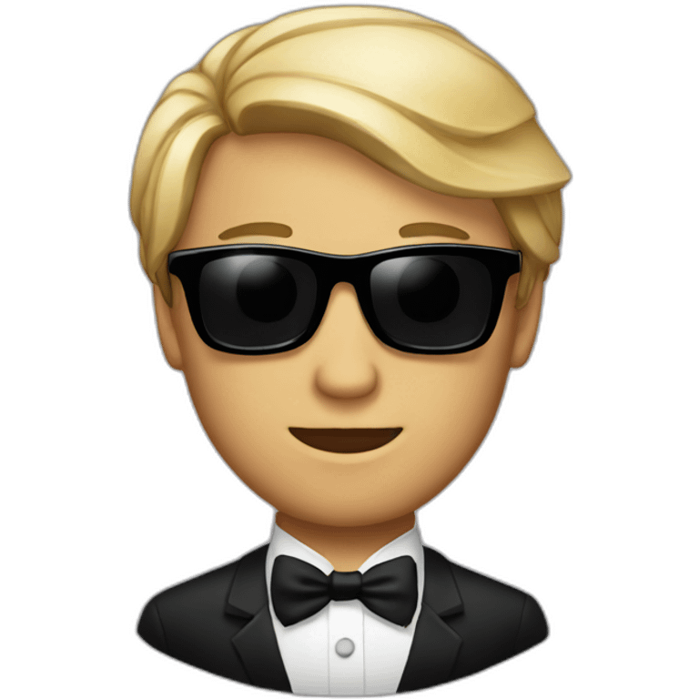 Man with tuxedo and dark sunglasses emoji