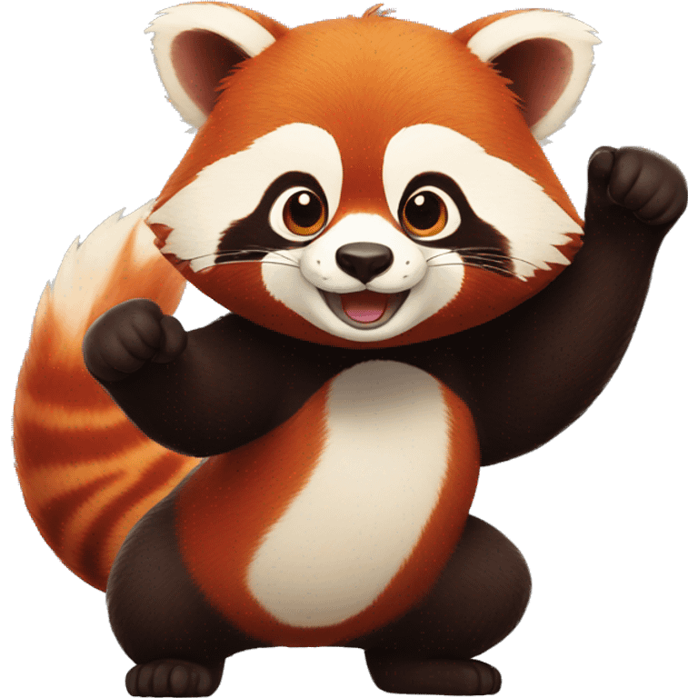 red panda is giving thumbs up emoji