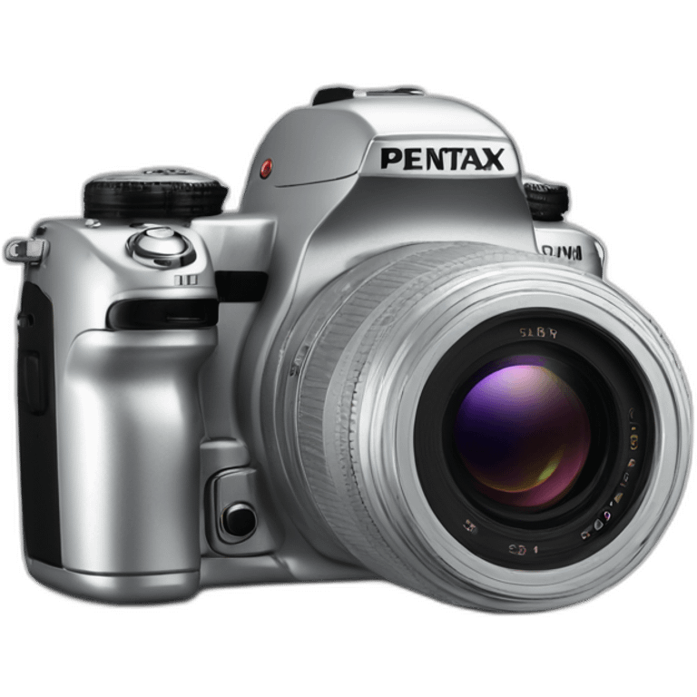 silver pentax K-3 with silver DA 21 emoji