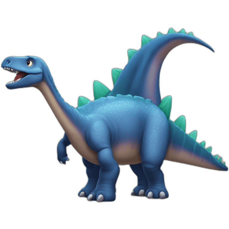 Stegosaurus Diplodocus battle emoji