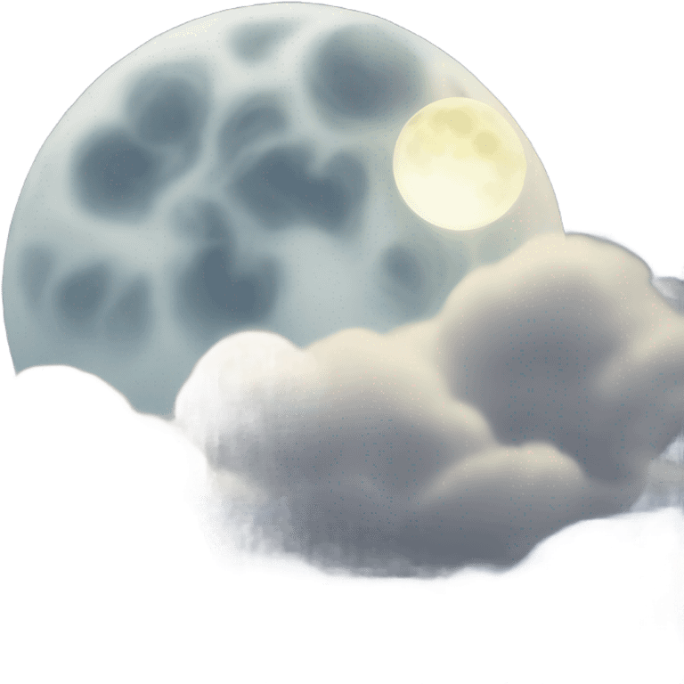 moon with translucent clouds  emoji