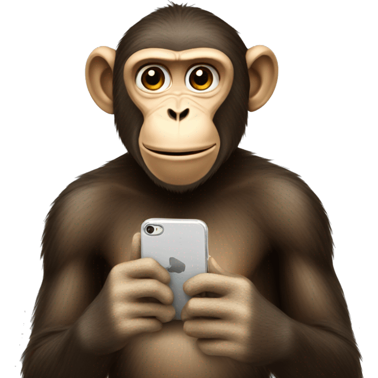 Monkey with phone emoji