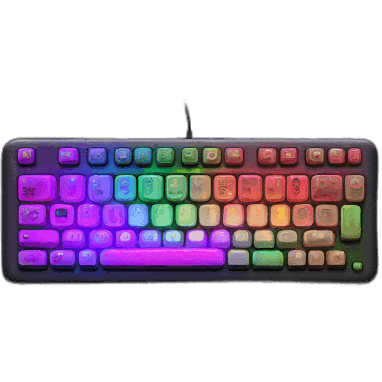 computer keyboard rgb backlight led emoji