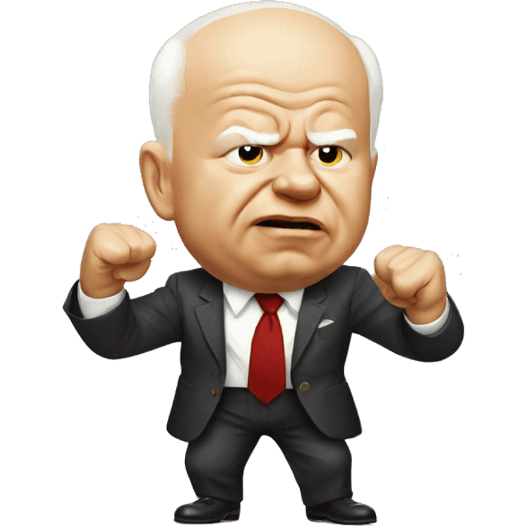 Khrushchev threatens with his fist emoji