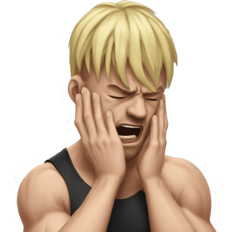 mma fighter facepalm scream emoji