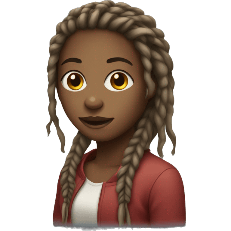 Girl with dreadlocks emoji