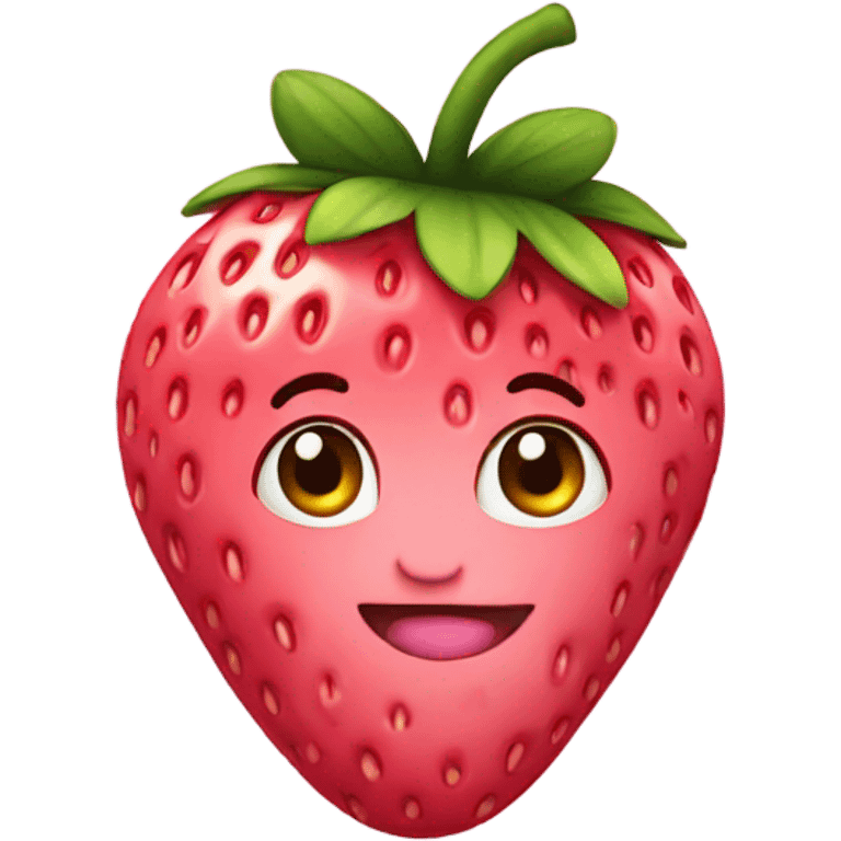 Pink strawberry  emoji