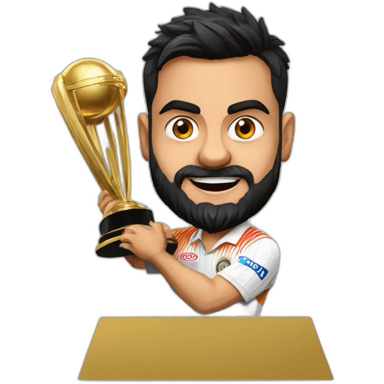 Virat Kohli winning ipl trophy  emoji