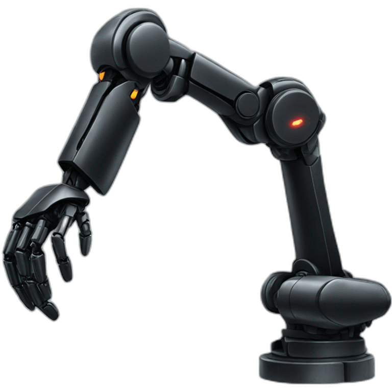 black robot arm  emoji