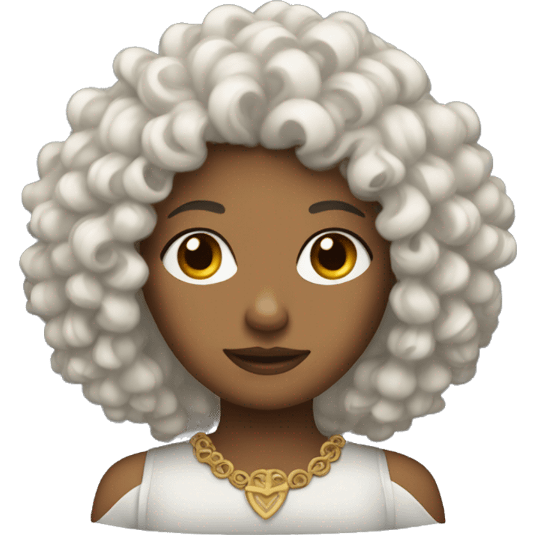 curly haired queen emoji