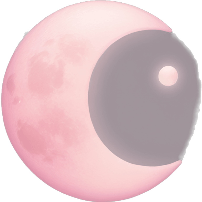 Light pink pink moon emoji