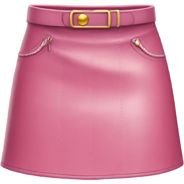 Pink leather skirt isolated emoji