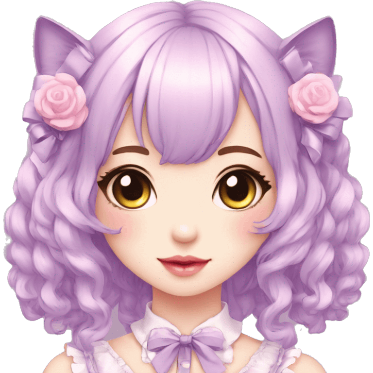 Pastel Kawaii Cute Beautiful Elegant Pretty Anime Punk Lolita Catgirl emoji