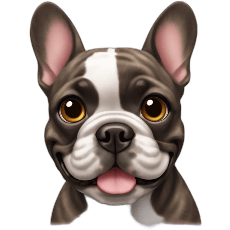 Brindle French bulldog emoji