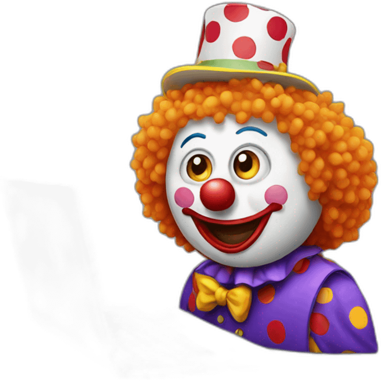 Clown on laptop  emoji