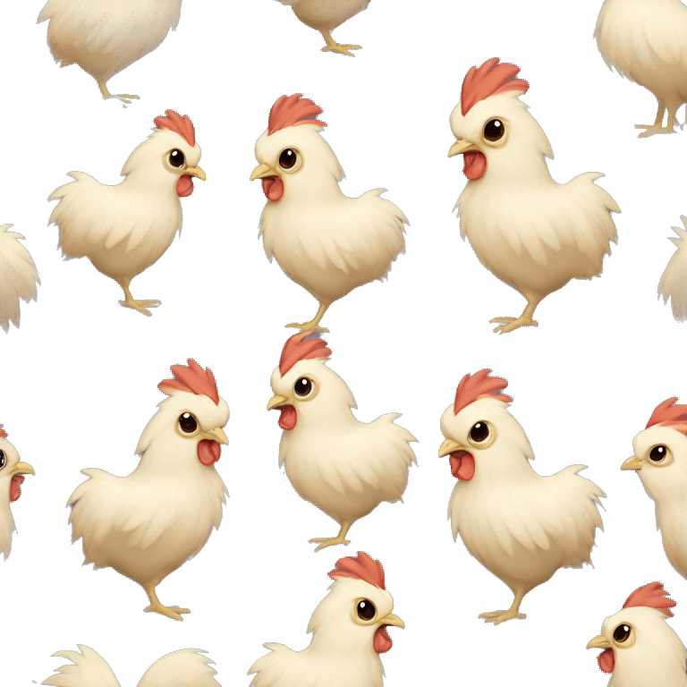 Silkie chicken emoji