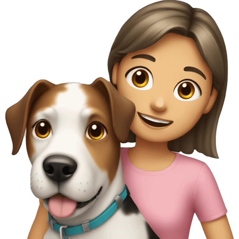 dog with girl emoji