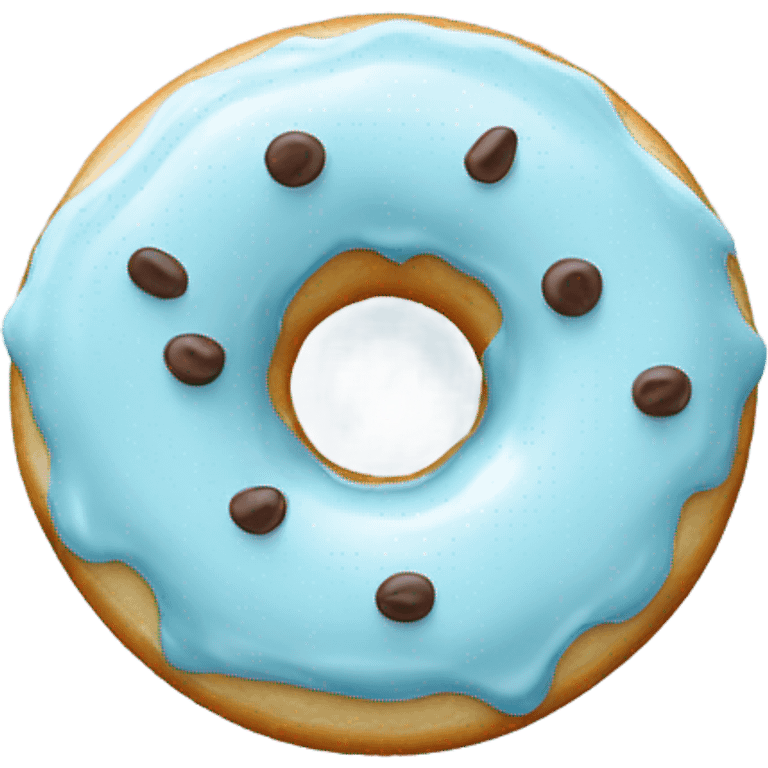 White donut with light blue glazer emoji