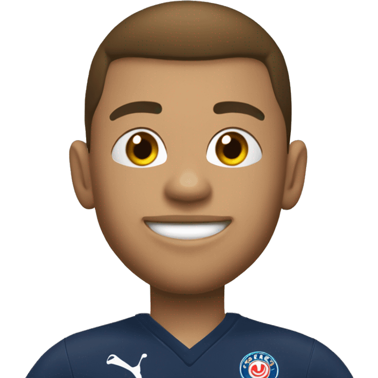 mbappé avec une tête de noisette emoji