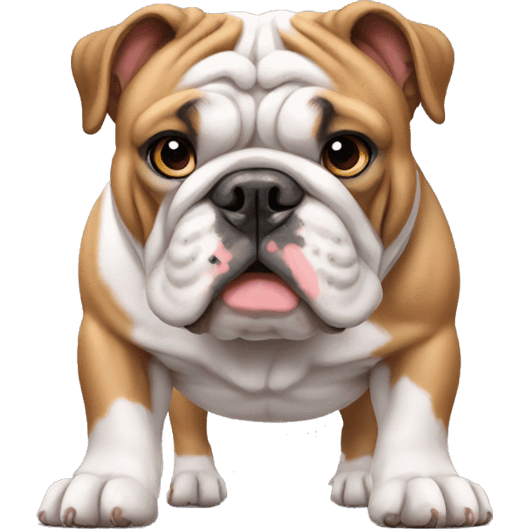 english bulldog standing with two legs emoji