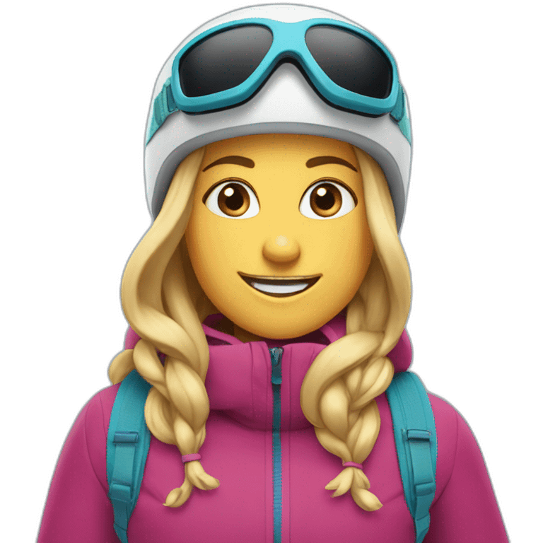 Heidi on skiing emoji