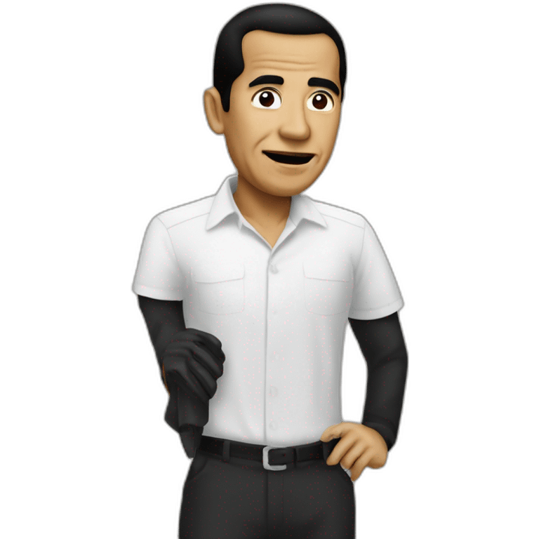 joko widodo with burglar mask emoji