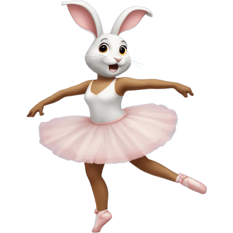 a bunny dancing ballet emoji