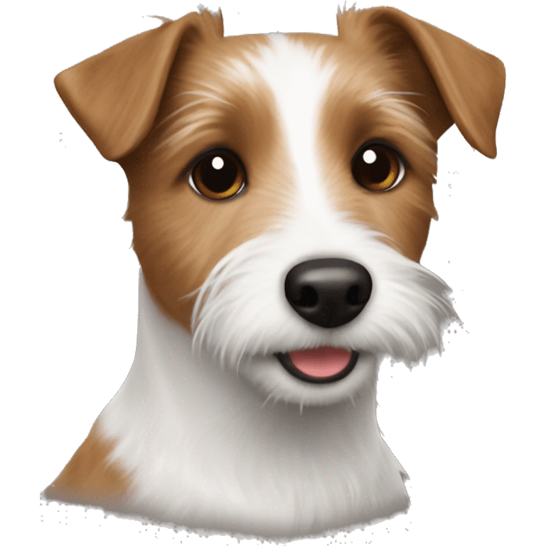 Light brown wire haired jack russell emoji