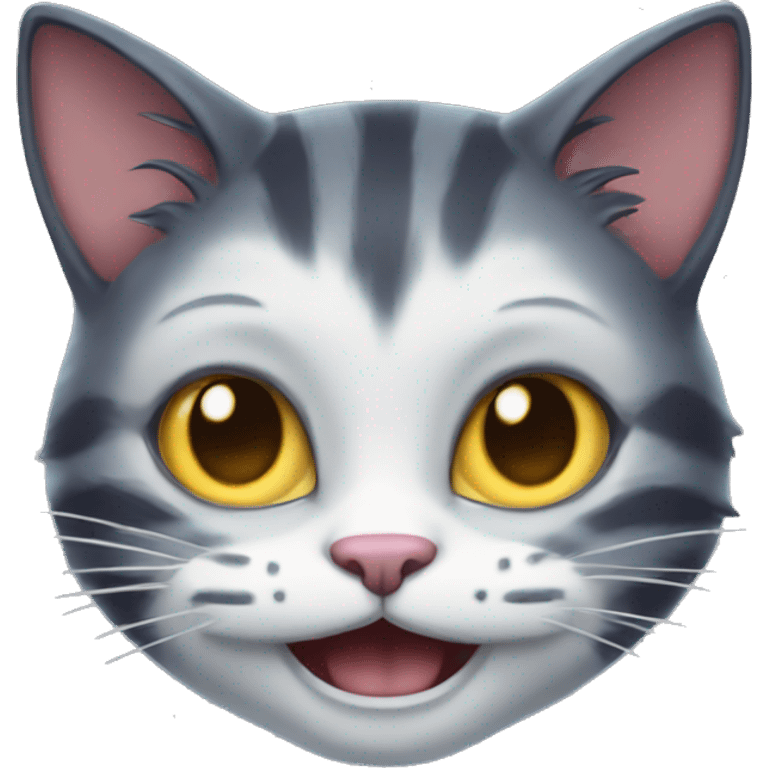 Cat cheshire face emoji