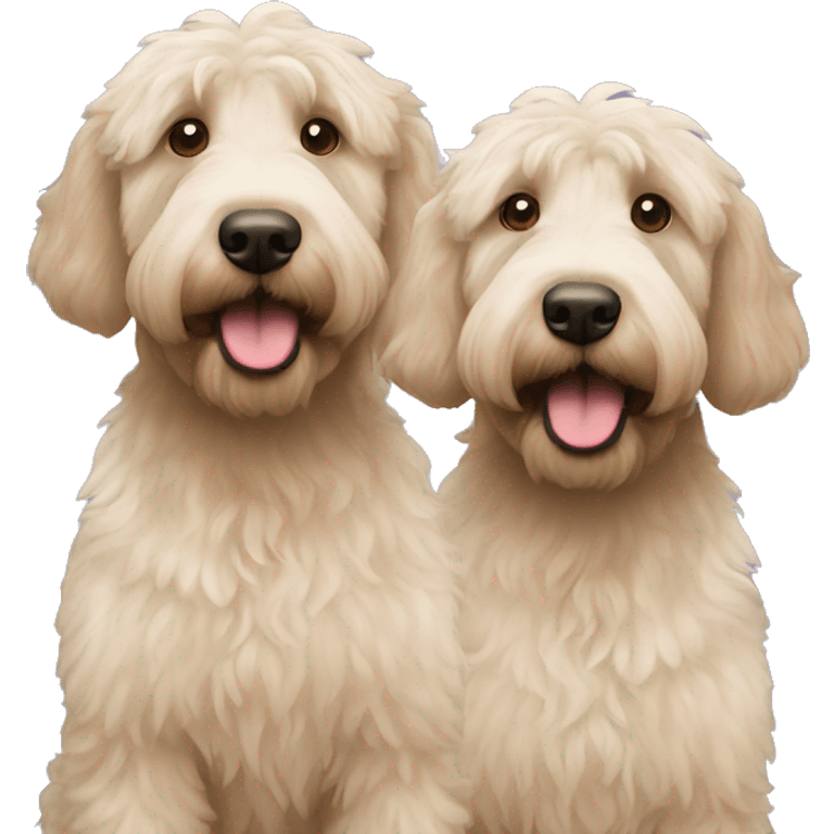 two labradoodles emoji