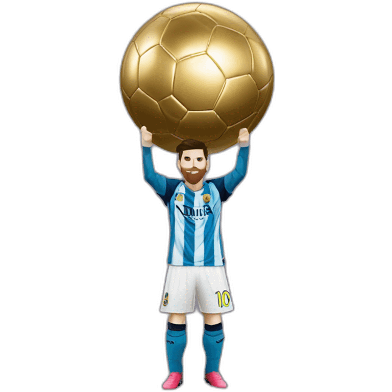 lionel messi winning ballon d'or emoji