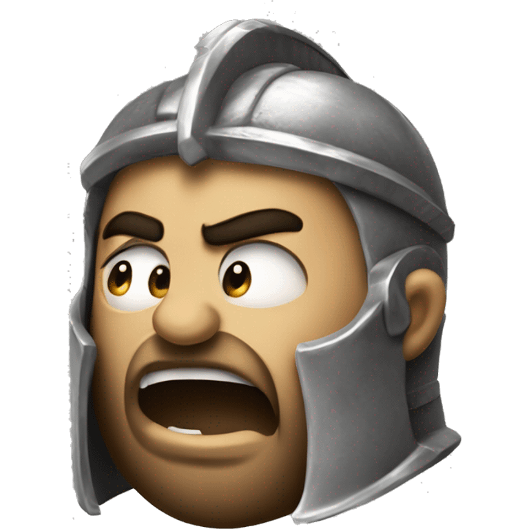 Bored Gladiator: A gladiator with a helmet and sword resting on the ground, yawning and looking disinterested, as if waiting for the next fight and tired of waiting. emoji