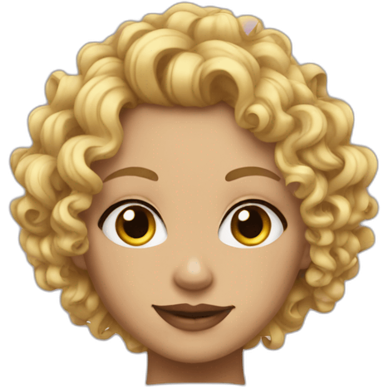 Curly blonde piercing emoji