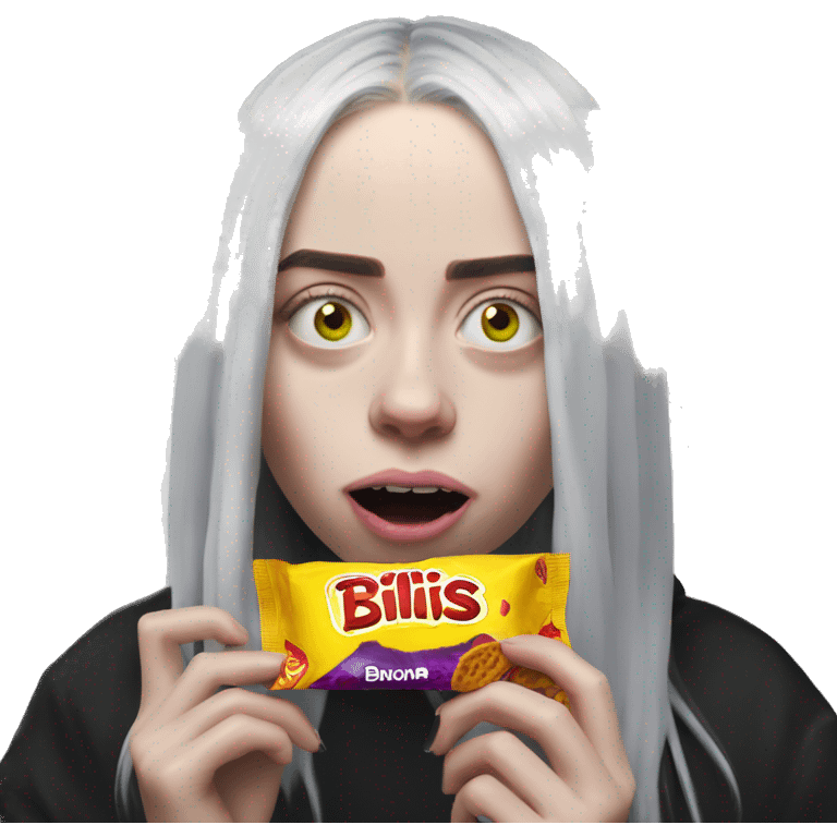 billie eilish eating takis emoji