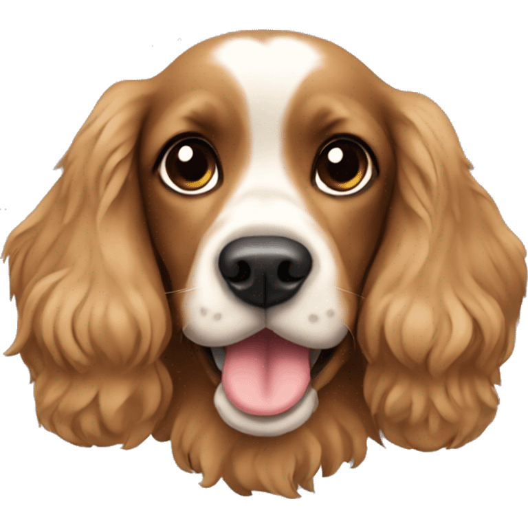 Cocker spaniel with a heart emoji